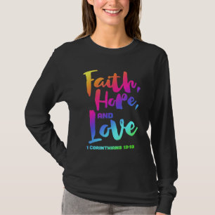 Faith Hope Kärlek 1 Corinthians 1313 Bible Verse C T Shirt