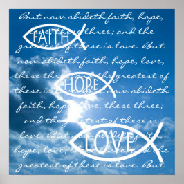 FAITH HOPE KÄRLEK - 1 Corinthians 13; 13 Poster