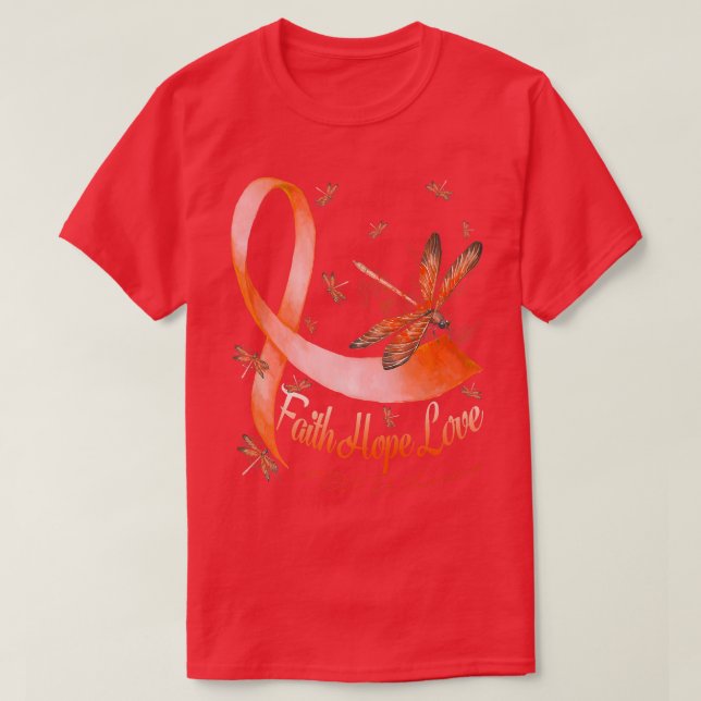 Faith Hope Kärlek ADHD Awareness Dragonfly Premium T Shirt (Design framsida)