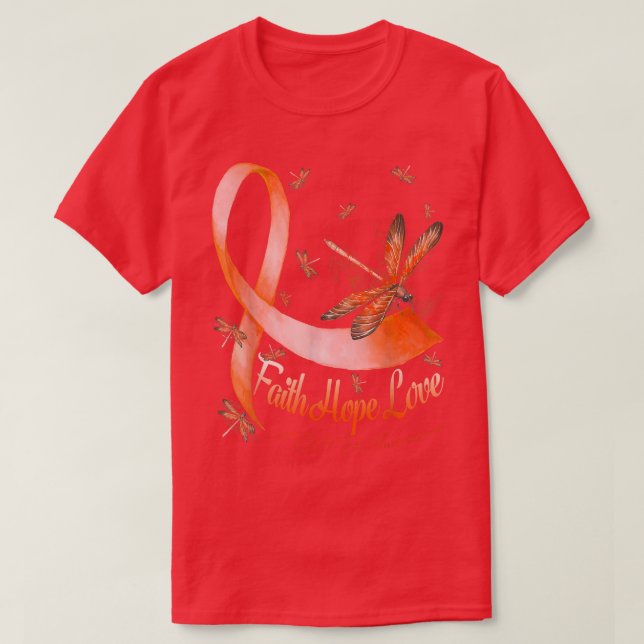 Faith Hope Kärlek ADHD Awareness Dragonfly T Shirt (Design framsida)