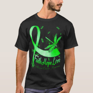 Faith Hope Kärlek Adrenal Cancer Awareness Dragonf T Shirt