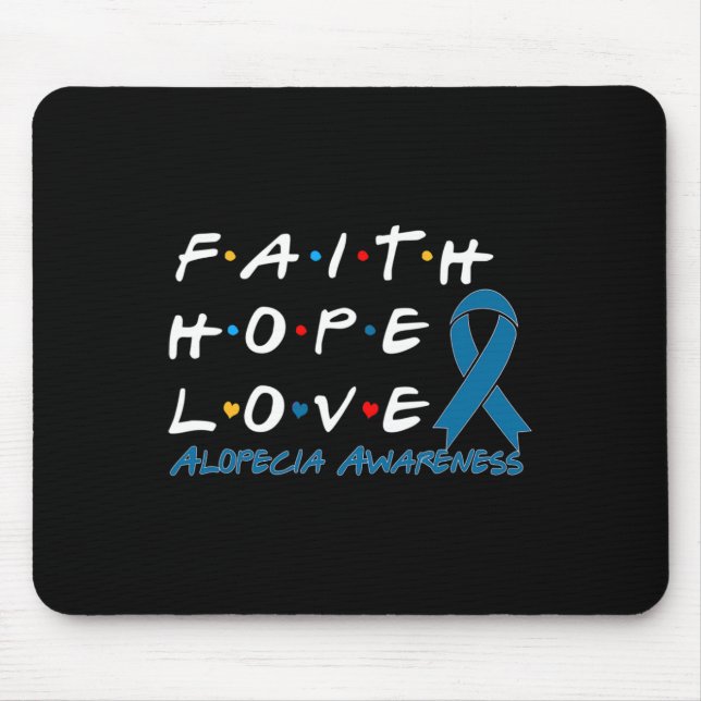 Faith Hope Kärlek Alopecia Awareness 2 Musmatta (Framsidan)