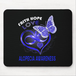 Faith Hope Kärlek Alopecia Awareness Heart Butterf Musmatta