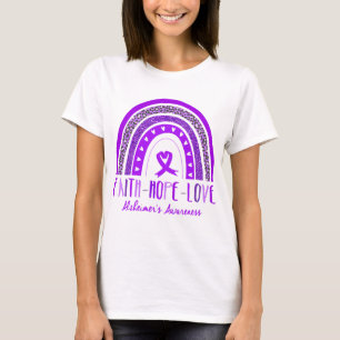 Faith Hope Kärlek Alzheimers medvetande T Shirt