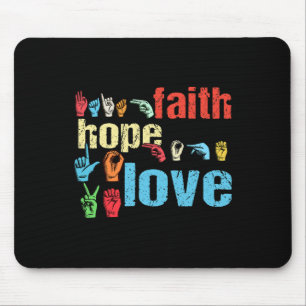 Faith Hope Kärlek American Sign Language Christian Musmatta