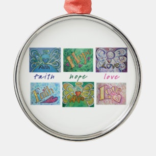 Faith Hope Kärlek Angel Art Collage Ornament Penda