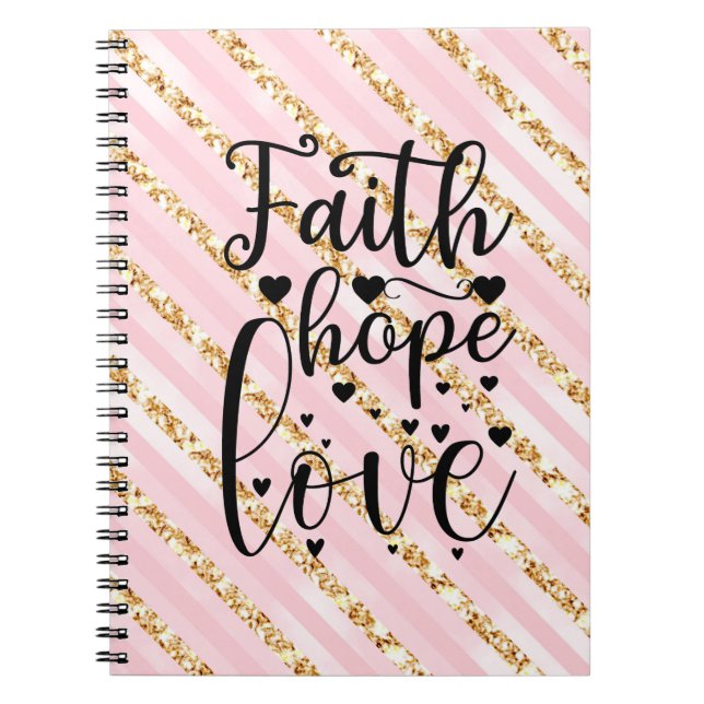 Faith Hope Kärlek Anteckningsbok (Framsidan)