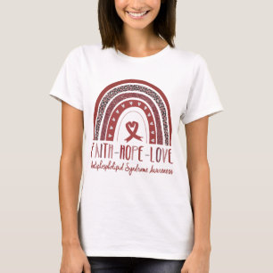 Faith Hope Kärlek Antifosfolipid Syndrome Awarenes T Shirt