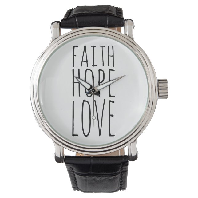 Faith Hope Kärlek Armbandsur (Framsida)