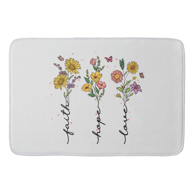 Faith-Hope-Kärlek Badrumsmatta (Framsidan)