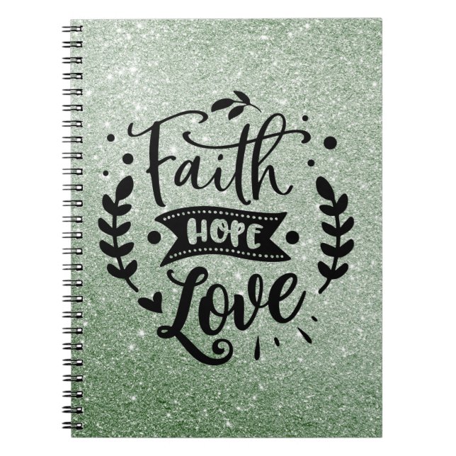 Faith Hope Kärlek bärbar dator Anteckningsbok (Framsidan)