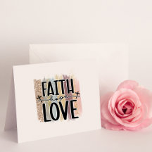 Faith Hope Kärlek Blank Card