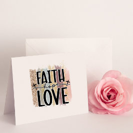 Faith Hope Kärlek Blank Card Tack Kort