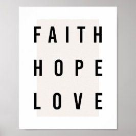 Faith Hope Kärlek Box Poster