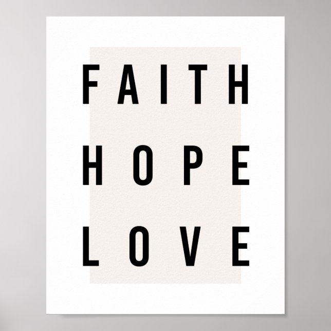 Faith Hope Kärlek Box Poster (Framsidan)
