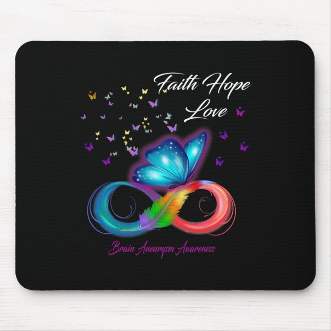 Faith Hope Kärlek Brain Aneurysm Awareness Musmatta (Framsidan)