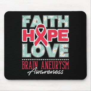 Faith Hope Kärlek Brain Aneurysm Awareness Support Musmatta
