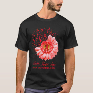 Faith Hope Kärlek Brain Aneurysm Awareness Survivo T Shirt