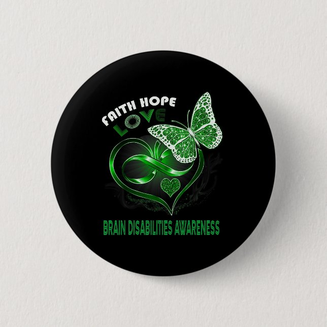 Faith Hope Kärlek Brain Disabilities Awareness Hea Knapp (Framsida)