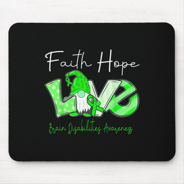 Faith Hope Kärlek Brain Disabilities Awareness Musmatta (Framsidan)