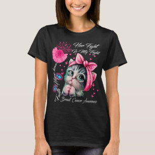 Faith Hope Kärlek Breast Cancer Awareness Cat Flow T Shirt