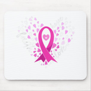 Faith Hope Kärlek Breast Cancer Awareness Rosa Rib Musmatta