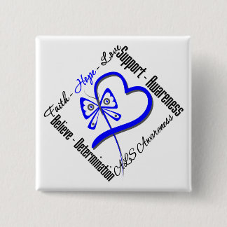 Faith Hope Kärlek Butterfly - ALS Awareness Knapp