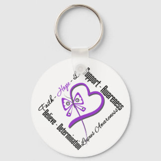 Faith Hope Kärlek Butterfly - Lupus Awareness Nyckelring