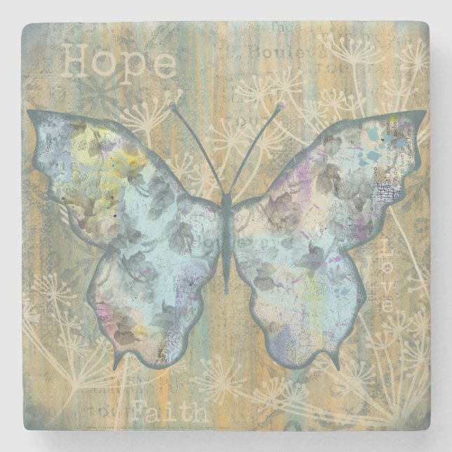 "Faith, Hope & Kärlek" Butterfly Stenunderlägg (Framsidan)