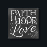 Faith, Hope, Kärlek Chalkboard Kanvastryck<br><div class="desc">Faith,  Hope,  Kärlek Chalkboard Kanvastryck *Chalkboard Typography*</div>