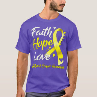 Faith Hope Kärlek Childature Cancer Awareness1650 T Shirt
