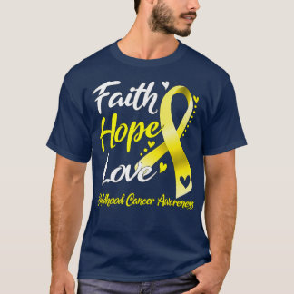 Faith Hope Kärlek Childature Cancer Awareness429 T Shirt