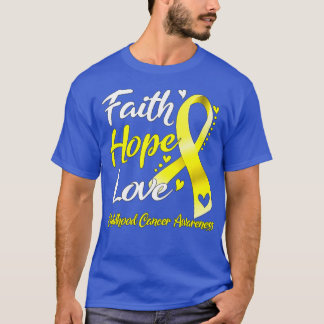 Faith Hope Kärlek Childature Cancer Awareness (1) T Shirt