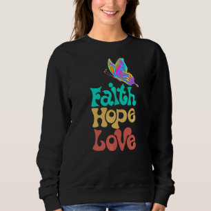 Faith Hope Kärlek Christian Faith Butterfly Women' T Shirt