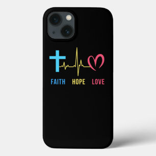 Faith Hope Kärlek Christian Heartslag 