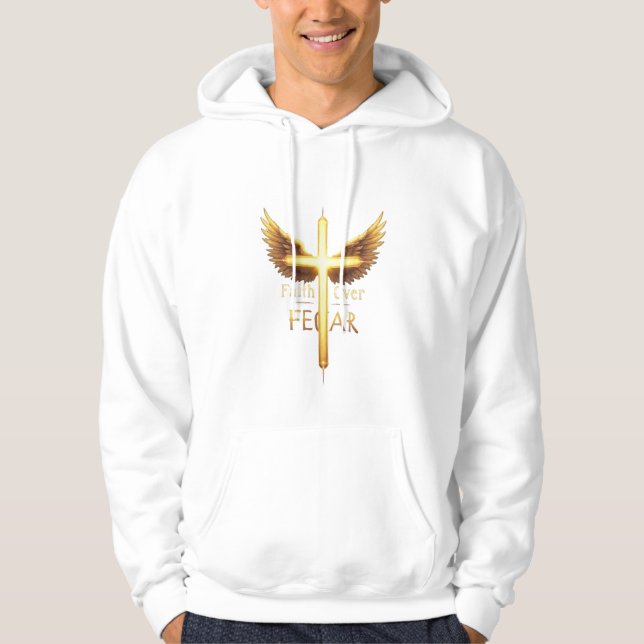 "Faith, Hope & Kärlek - Christian InspirationT-Shi Hoodie (Framsida)