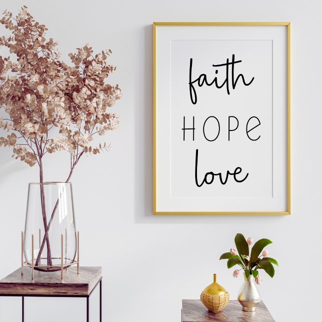 Faith Hope Kärlek Christian Poster (Skapare uppladdad)