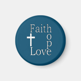 "Faith Hope Kärlek" Christian Quote Magnet