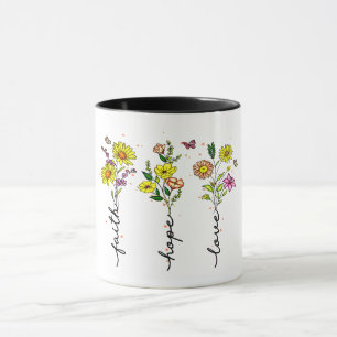 "FAITH, HOPE, KÄRLEK, CHRISTIAN QUOTE MUGG
