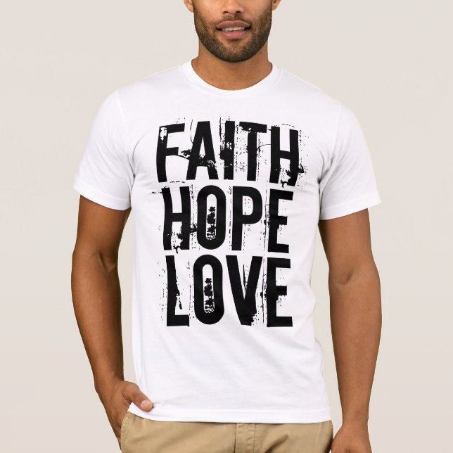 FAITH HOPE KÄRLEK Christian T-shirts (Framsida)