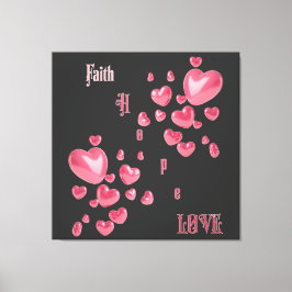 "Faith, Hope, Kärlek" Chtistian Canvastryck