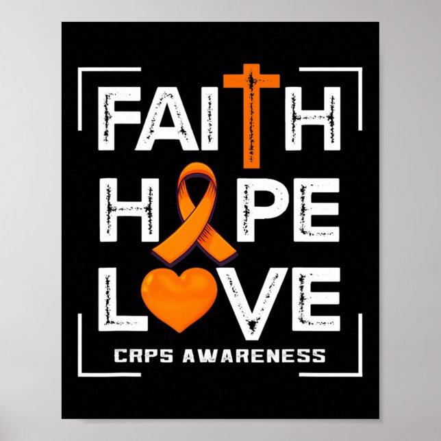 Faith Hope Kärlek Crps Awareness Poster (Framsidan)