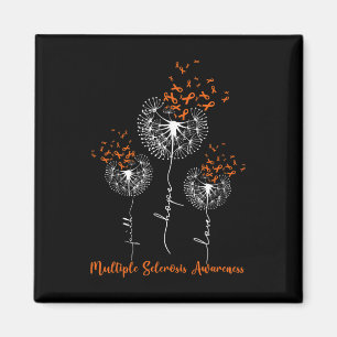 Faith Hope Kärlek Dandelion Många Sclerosis Medvet Magnet