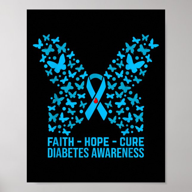 Faith Hope Kärlek Diabetes Awareness _2 Poster (Framsidan)