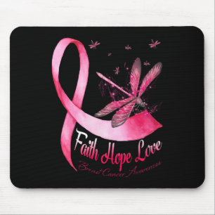 Faith Hope Kärlek Dragonfly Breast Cancer Awarenes Musmatta
