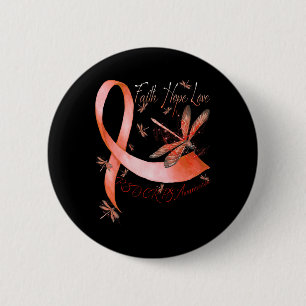 Faith Hope Kärlek Dragonfly Rsd Crps Awareness Knapp