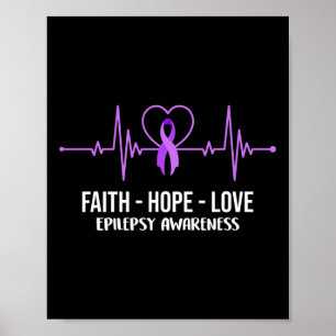 Faith Hope Kärlek Epilepsy Awareness Costume Warri Poster