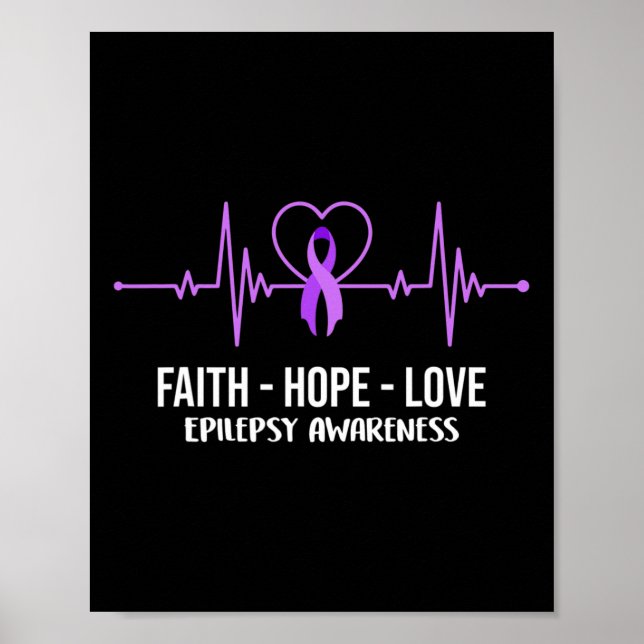 Faith Hope Kärlek Epilepsy Awareness Costume Warri Poster (Framsidan)