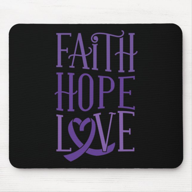 Faith Hope Kärlek - Fibromyalgia Awareness Support Musmatta (Framsidan)