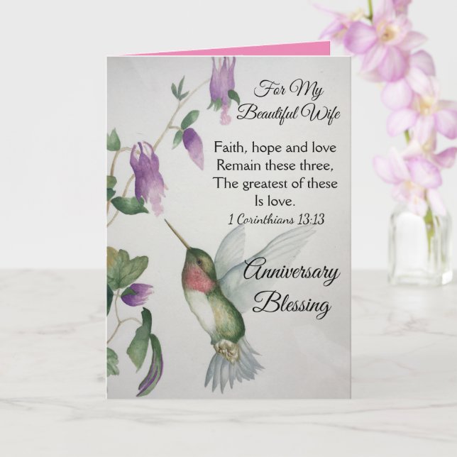 Faith Hope Kärlek för min helgdag, välsignelse Kort (Orkide)